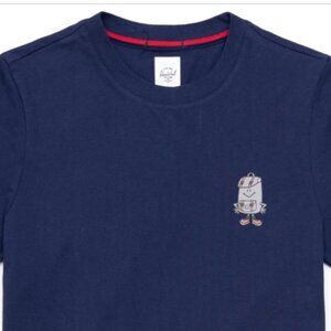 Herschel | Cropped "Sam" Tee | Navy Blue | Adult Size Small